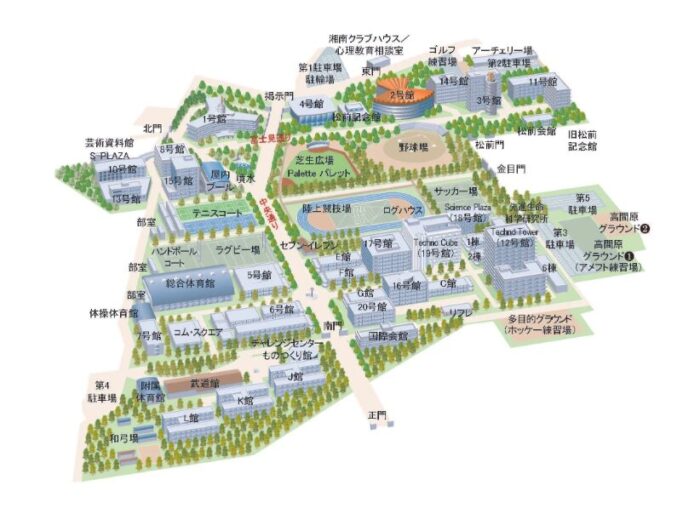 東海大学 湘南キャンパスのマップの画像